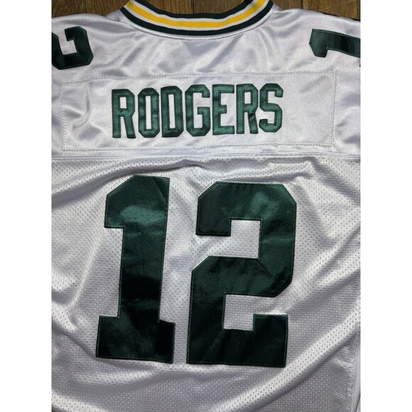 Reebok Aaron Rodgers Jersey White Mens Size 52 Green Bay Packers NFL Football - Picture 3 of 6